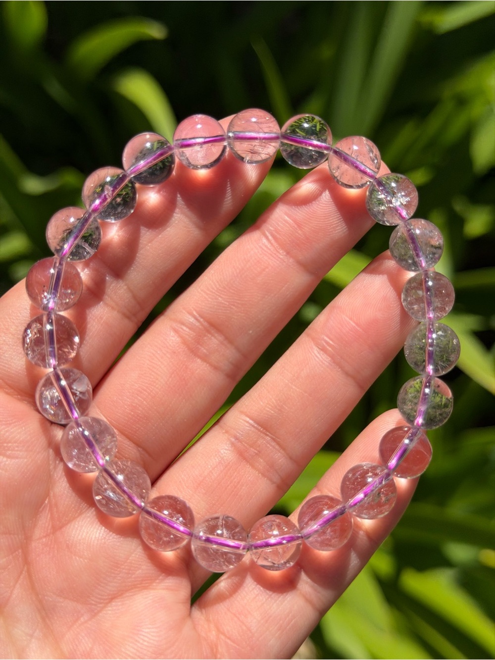 Elegant Pink Crystal Bead Bracelet - Palo